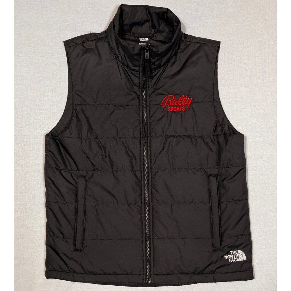 The North Face Bally Sports Men's M Black Insulated Vest Embroidered Logo